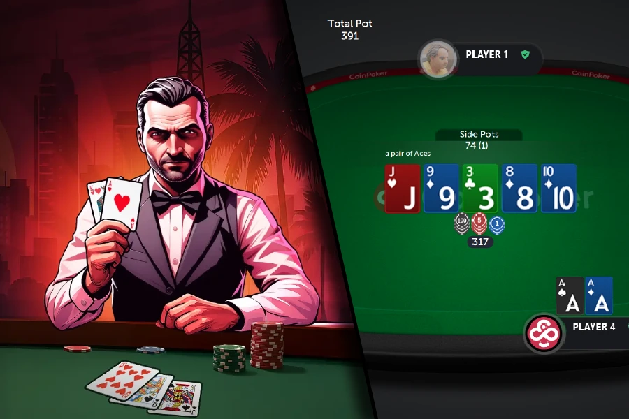 Live poker vs online poker explained on CoinPoker.